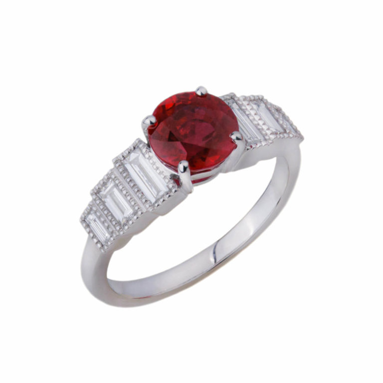 Lionel Meylan Créations - Ruby & diamond ring