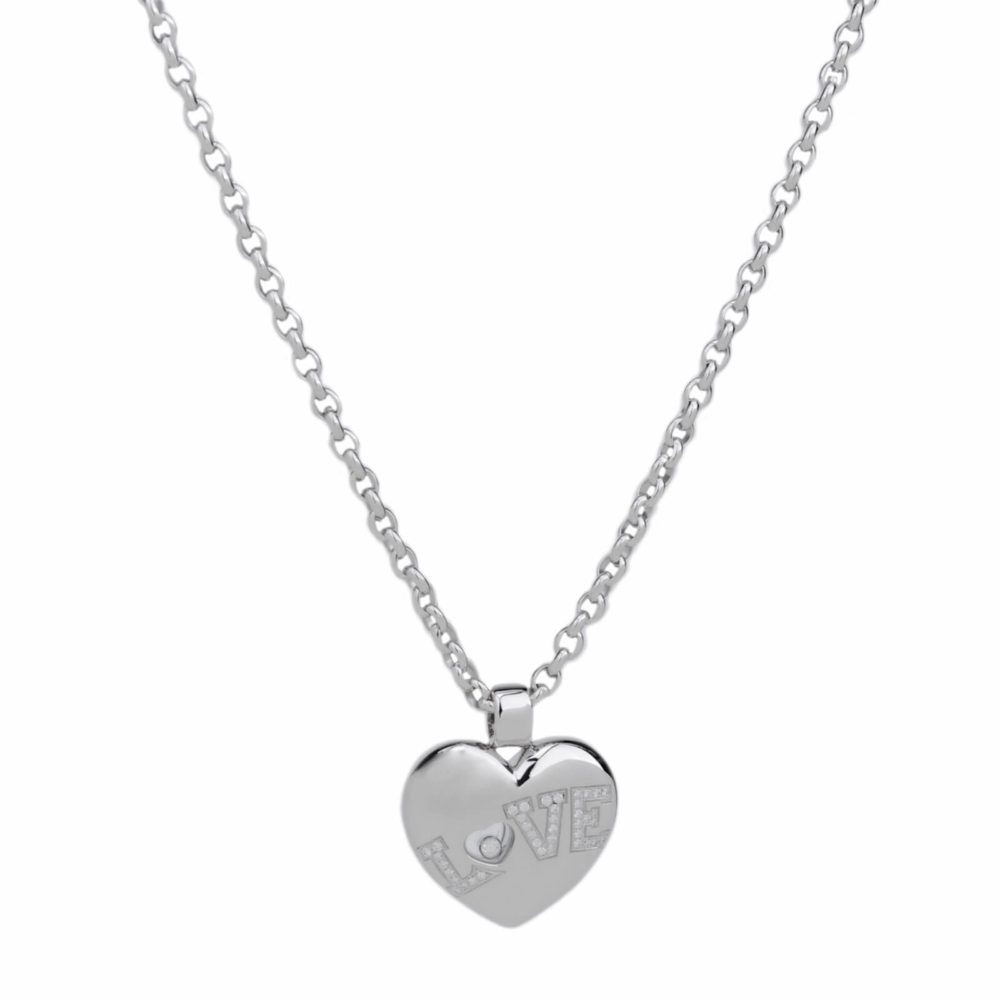 Happy Diamonds “Love” necklace with white gold pendant