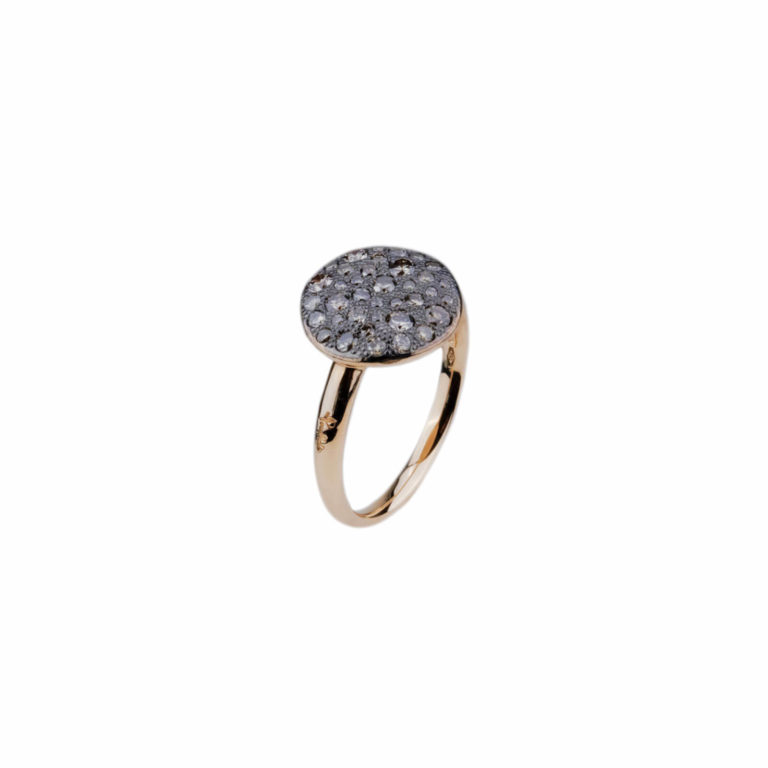 Pomellato - Sabbia bague or rose et diamants bruns