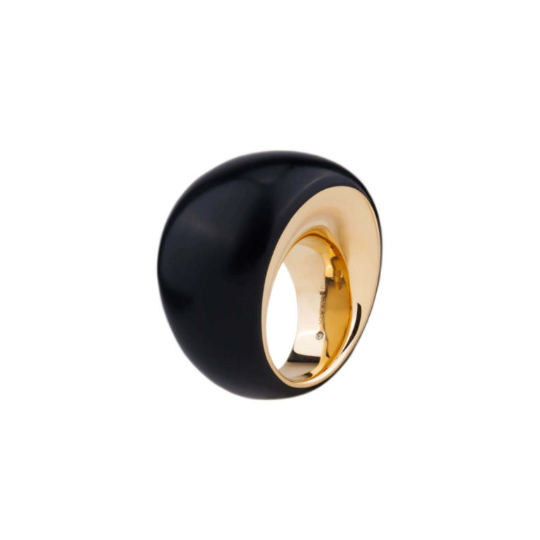 Vhernier - Bague or rose et Jais