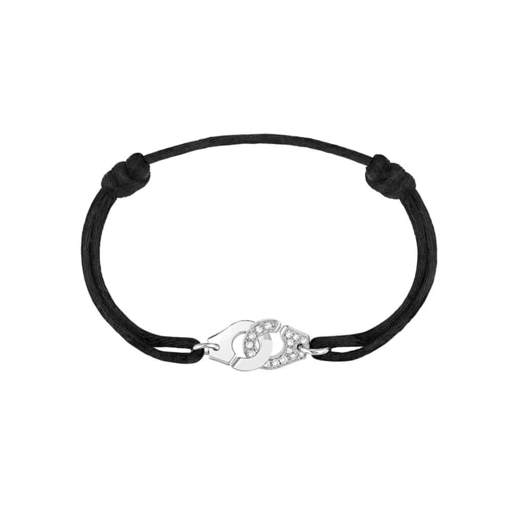 Bracelet sur cordon Menottes avec diamants – R10