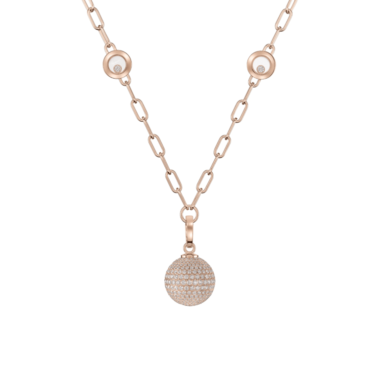 Chopard - Happy Diamonds Planet – Collier en or rose et diamants
