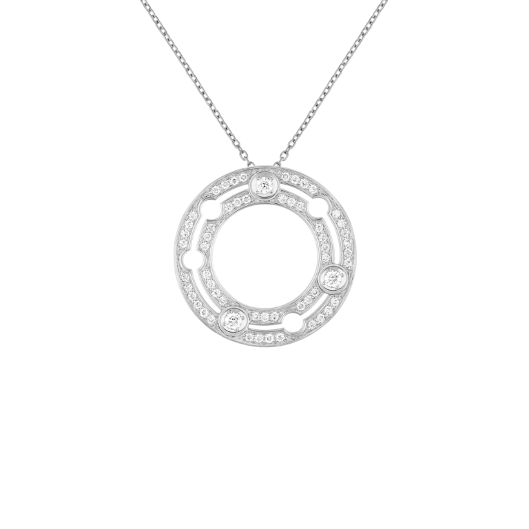 Dinh Van - Pendentif Pulse or blanc et diamants