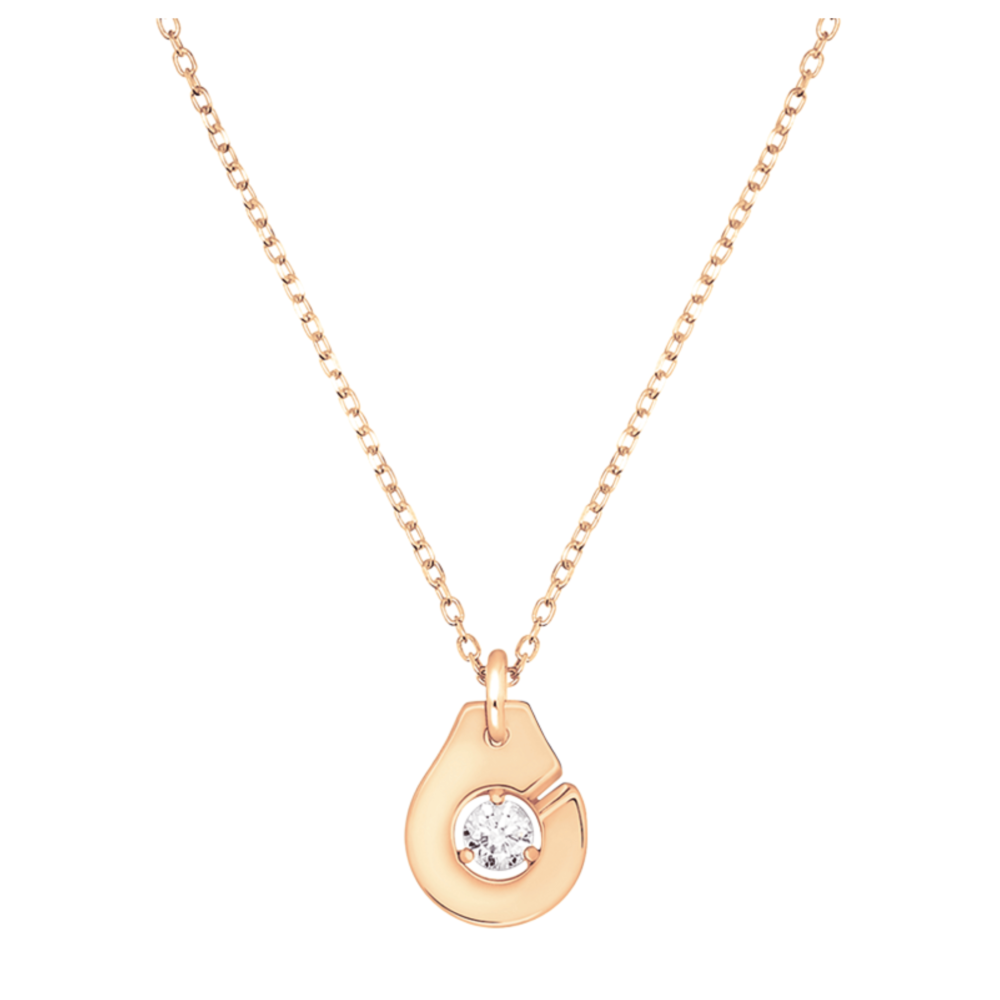Pink Gold Dinh Van R8 Handcuffs Necklace