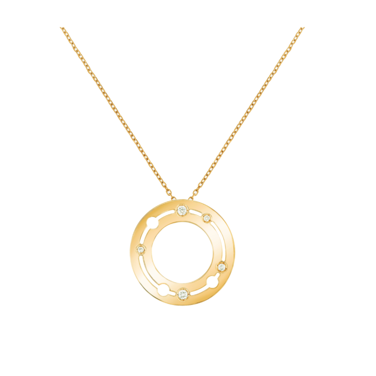 Dinh Van - Pendentif sur chaîne Pulse en or jaune