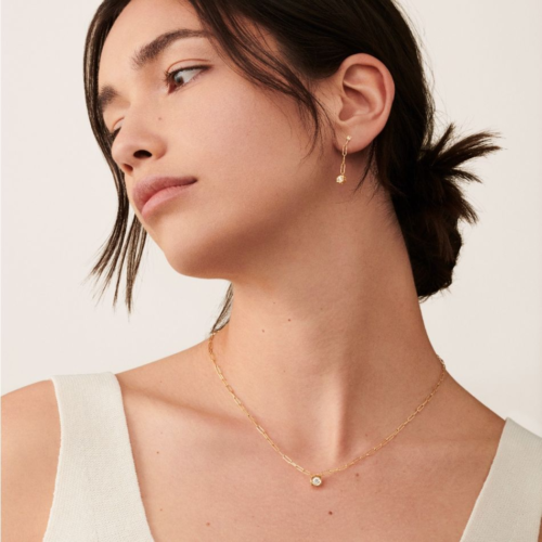 Dinh van cube collier grand modele or jaune avec diamants 608211 lionel meylan vevey lausanne