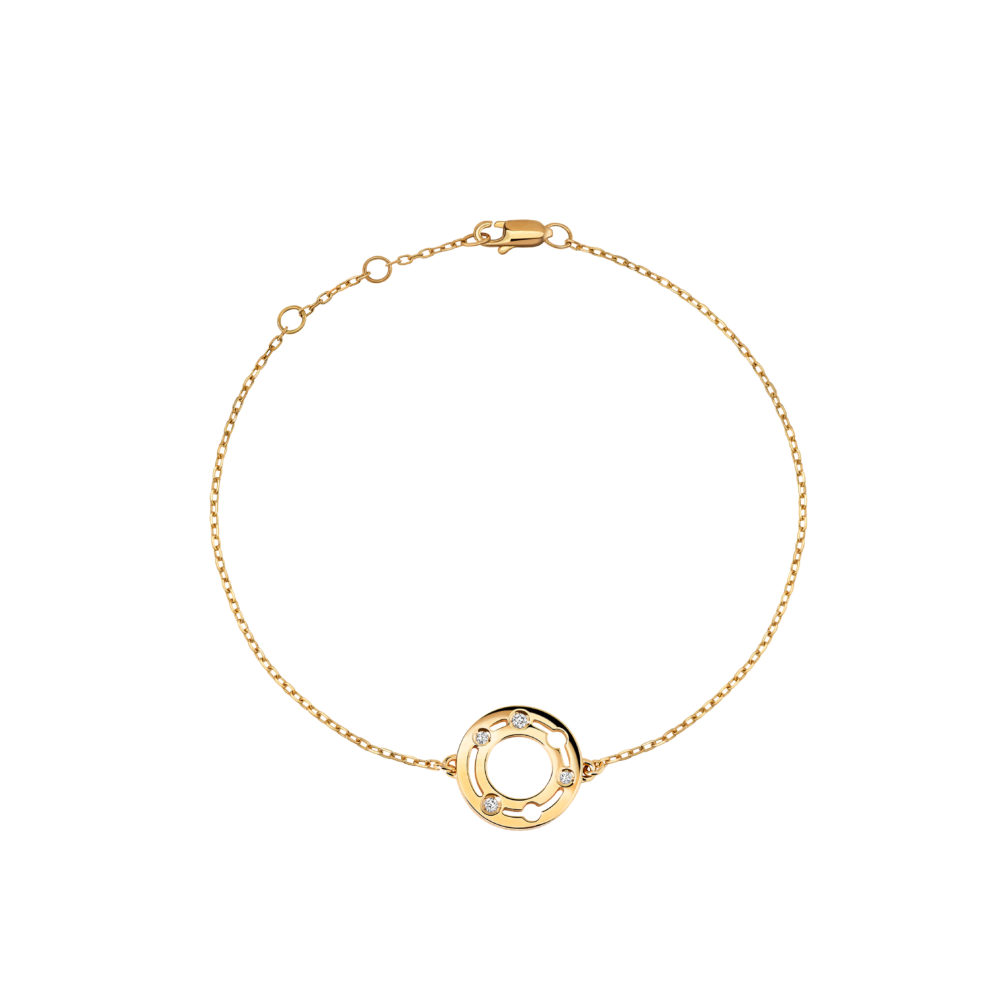 Pulse Chain Bracelet – Yellow Gold with Diamonds