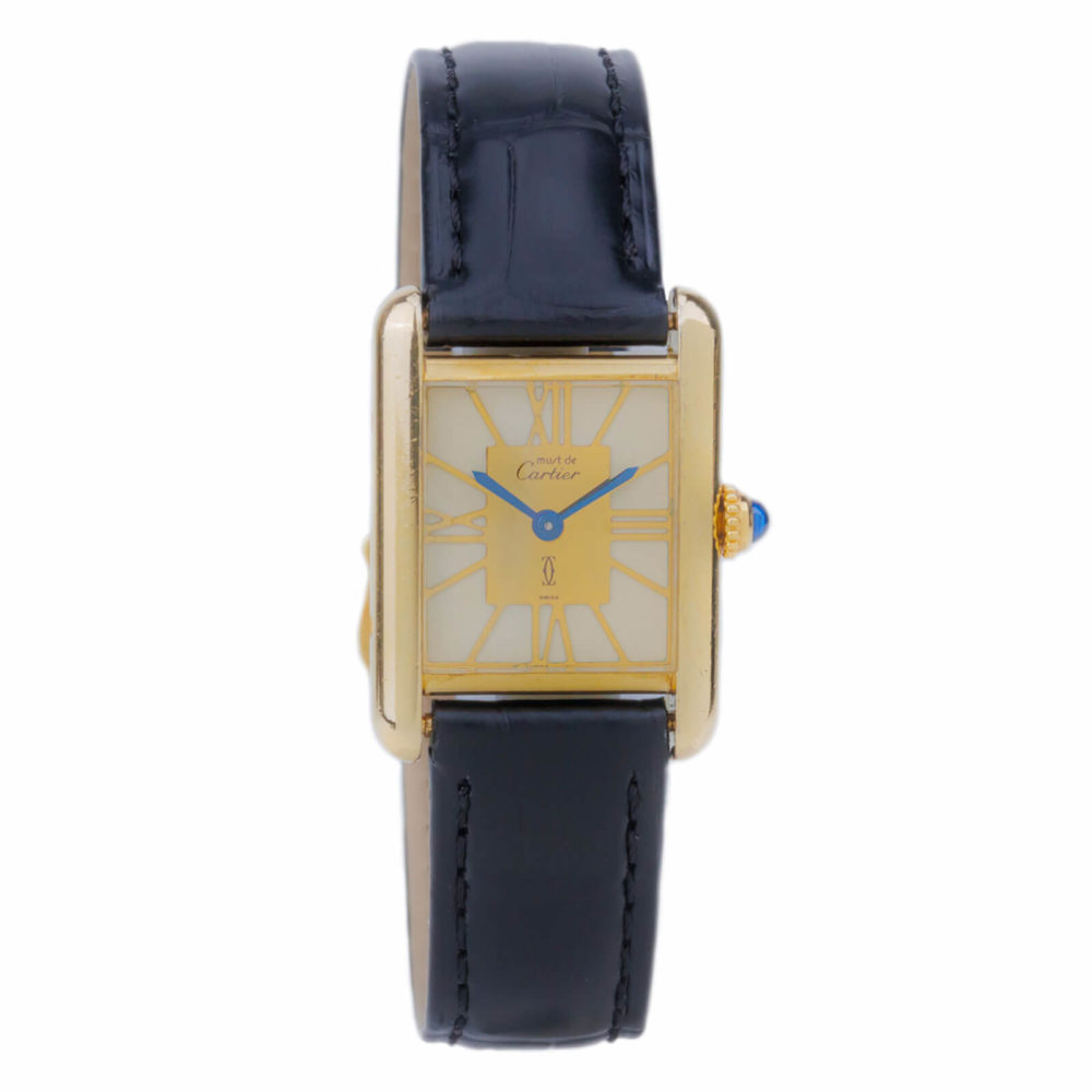 Tank Vintage quartz movement vermeil case