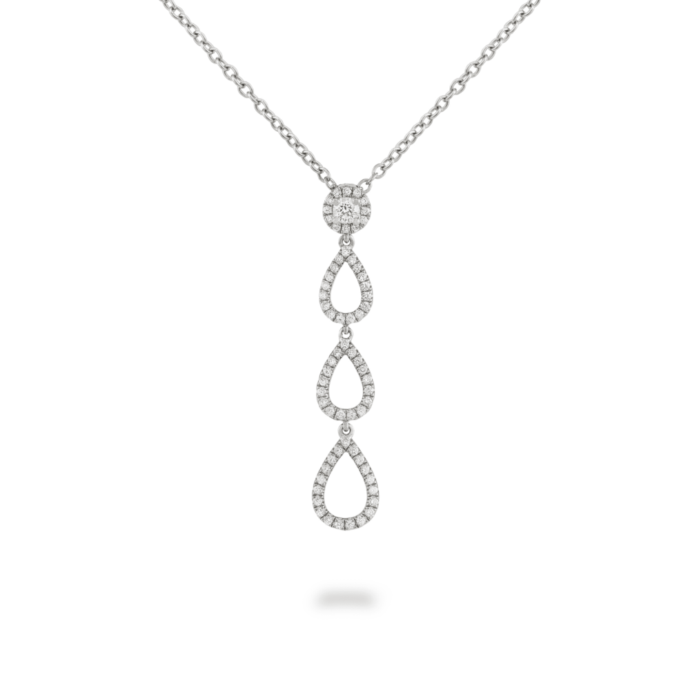 Collier goutte vide avec diamants