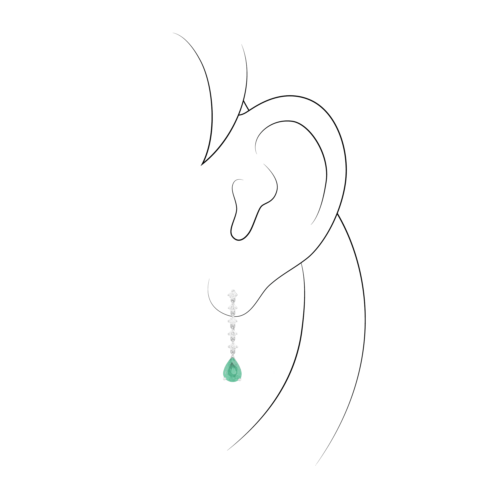 Piero Milano C0599RB2S boucles oreilles émeraude diamants lionel meylan vevey lausanne