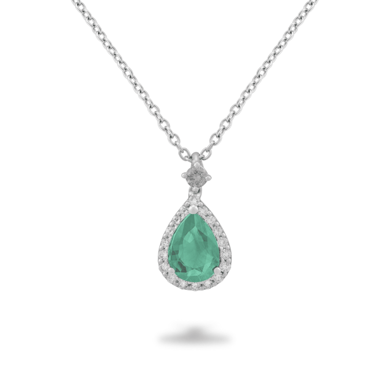 Piero Milano - Collier avec émeraude et diamants
