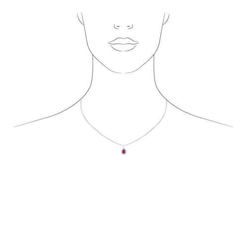 Piero Milano C0742GB2R collier rubis diamants lionel meylan vevey lausanne