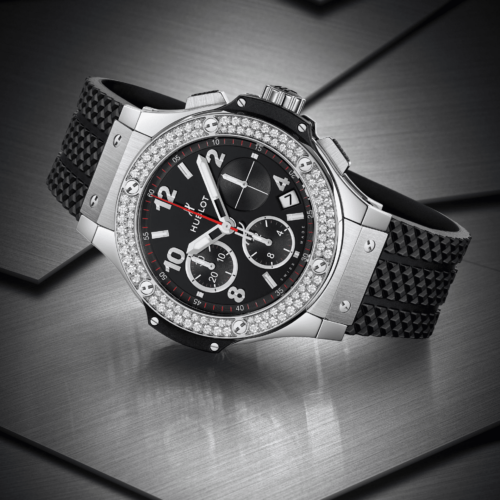 Hublot Big bang chronograph diamonds steel 341.SX.130.RX.114 horlogerie lionel meylan vevey lausanne