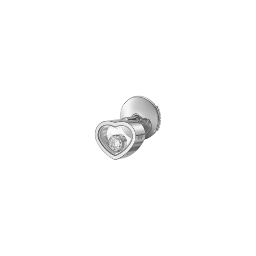 My Happy Hearts boucle d’oreille unitaire en or blanc et diamant