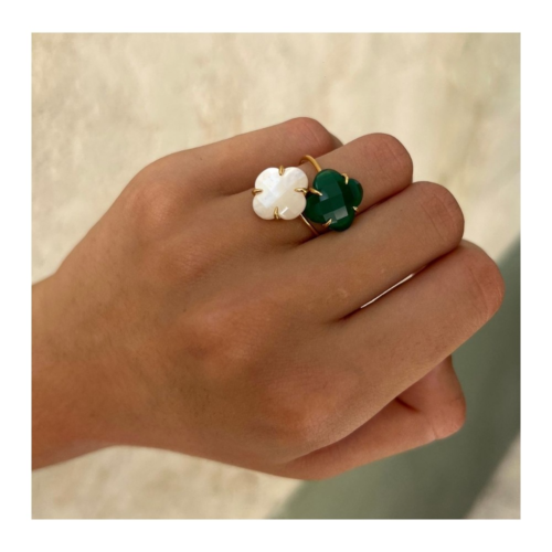 Morganne Bello bague agate verte 7031PB185 joaillerie lionel meylan vevey lausanne
