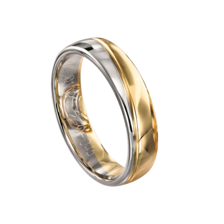 Furrer Jacot - Alliance en or jaune et or blanc
