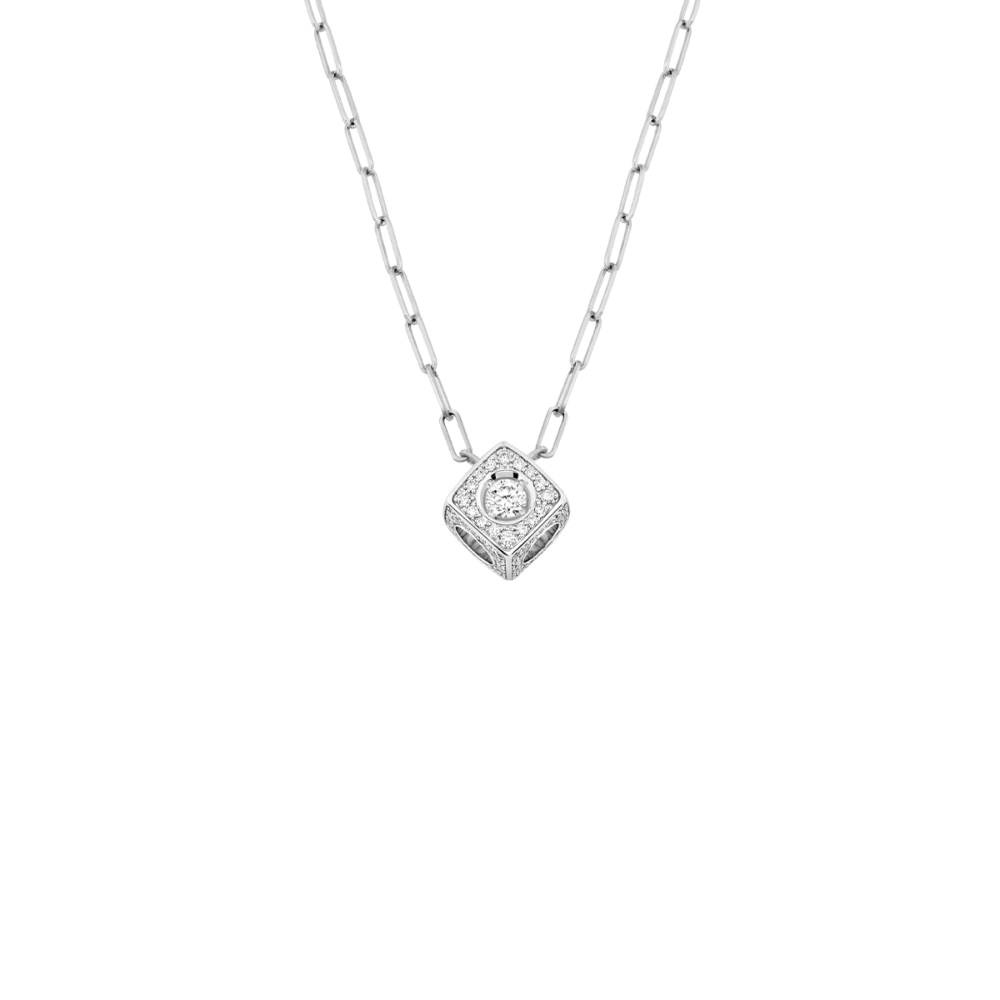 Pendentif Le Cube Diamant XL pavé