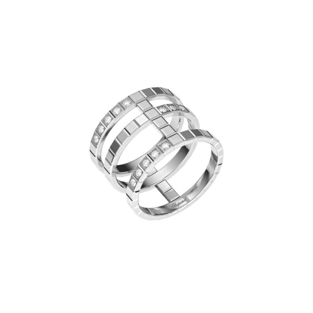 Bague Ice Cube en or blanc éthique et diamants