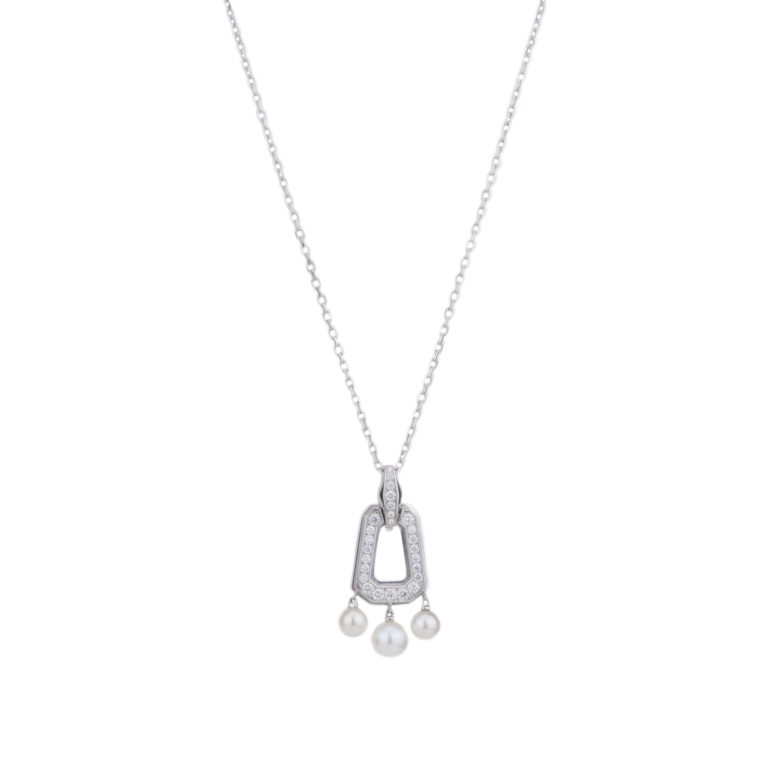 Cartier - Collier or blanc style « Art Déco »