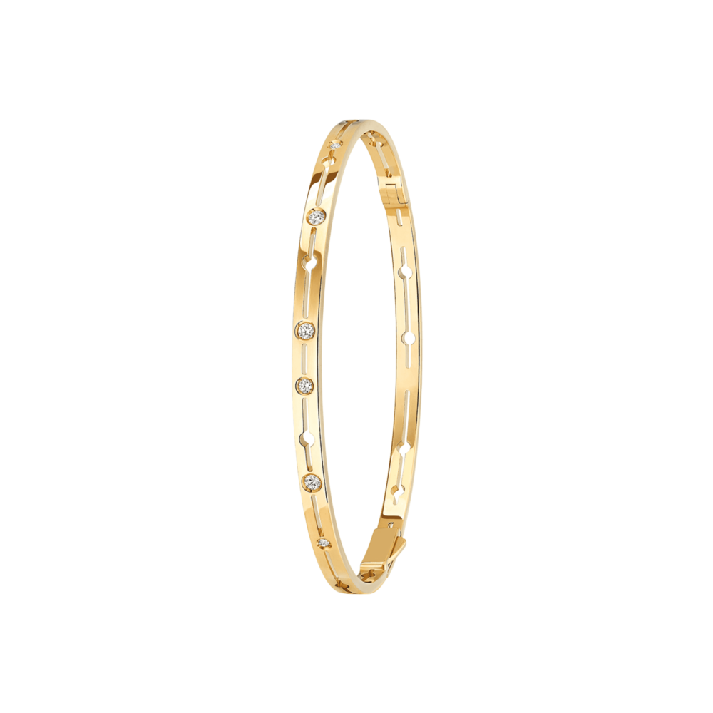 Pulse PM bracelet in yellow gold and diamonds