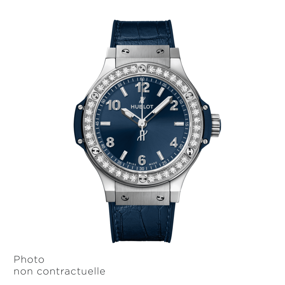Big Bang – steel blue diamonds – 38mm