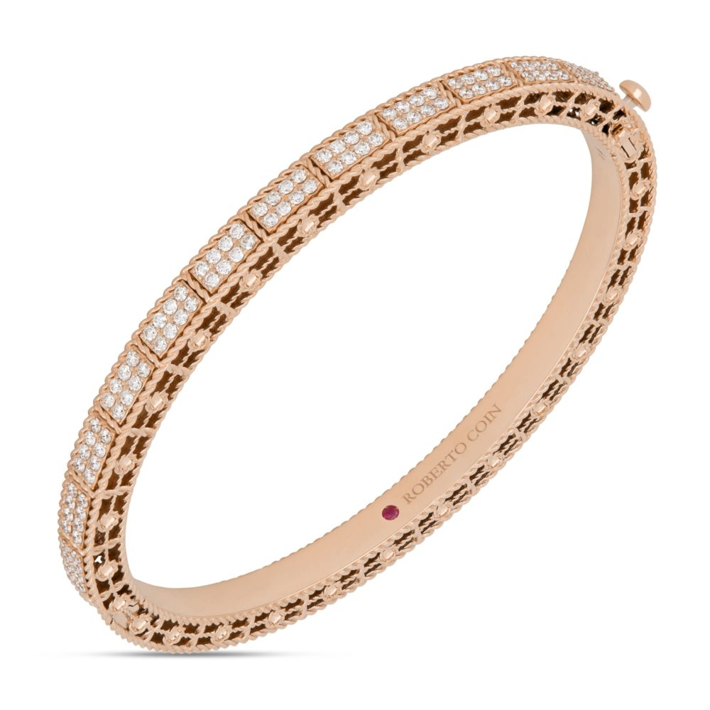 Rose gold and diamond bracelet