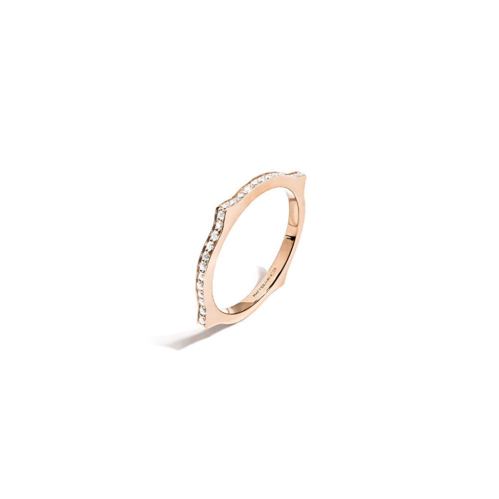 Eve_r bague en or rose avec diamants