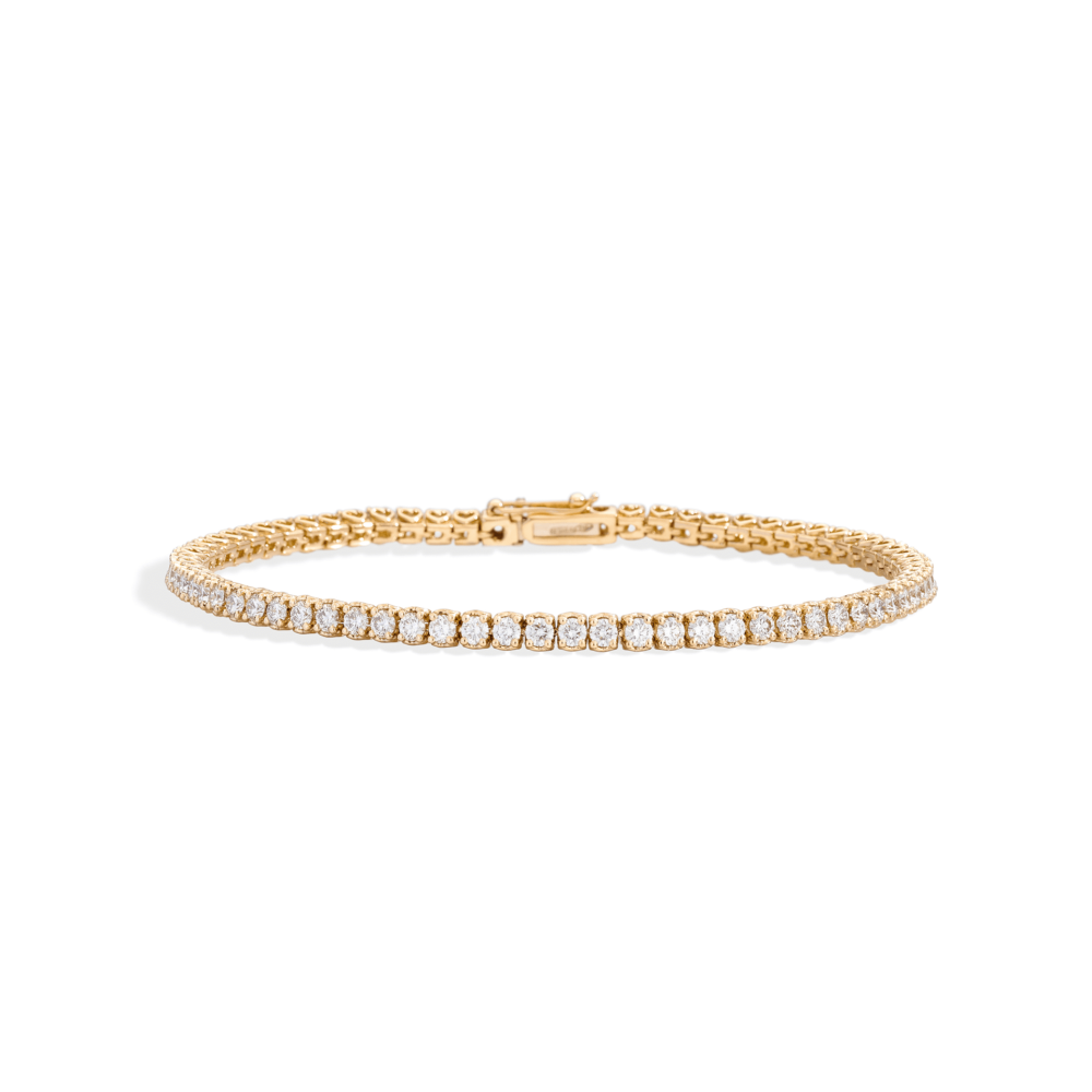 Bracelet tennis en or jaune – 2.83ct