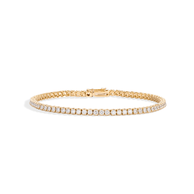 Recarlo - Tennis bracelet in yellow gold