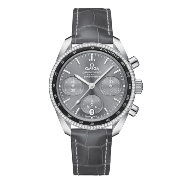 OMEGA - Speedmaster – 38mm, acier sur bracelet en cuir