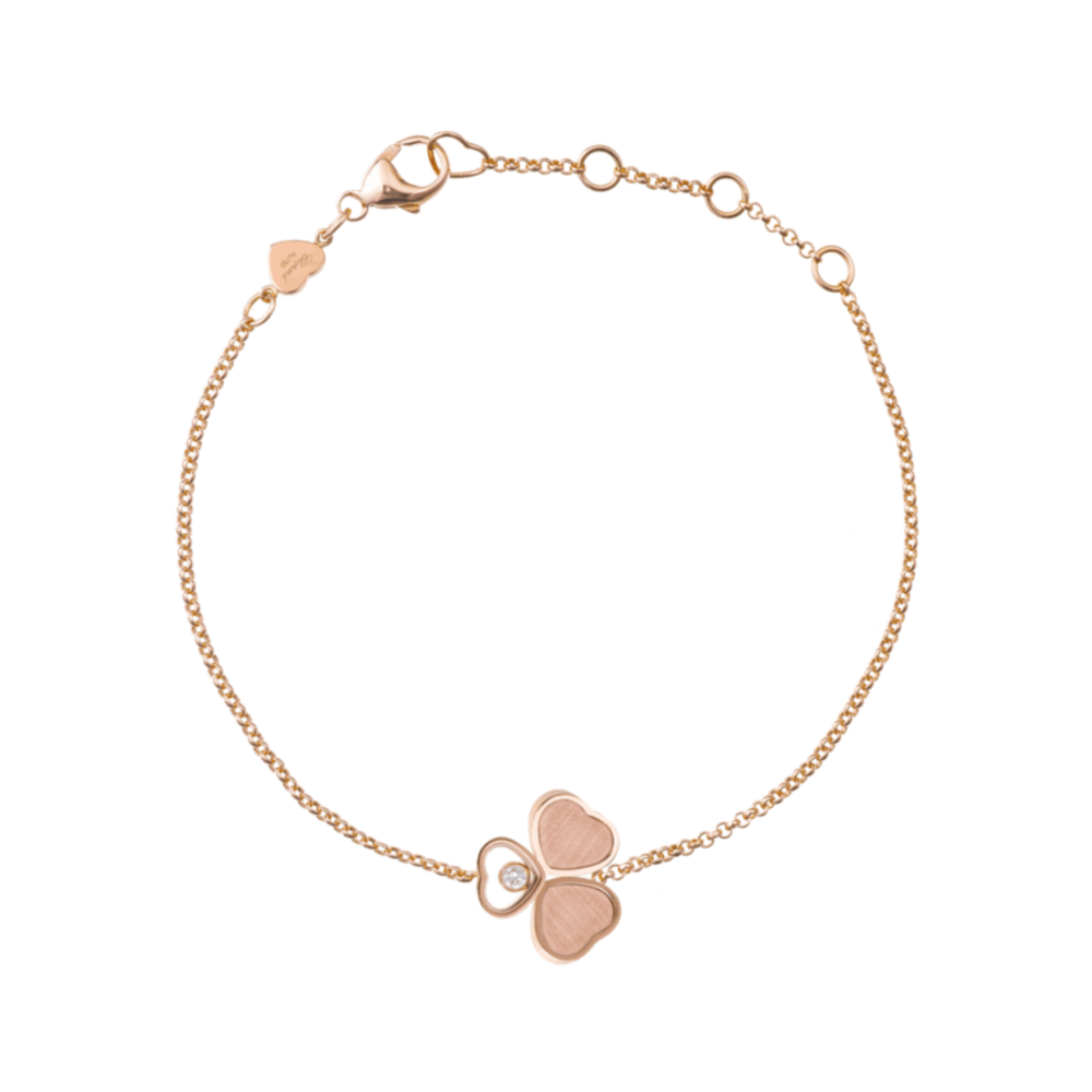 Happy Hearts – Bracelet en or rose avec 3 cœurs