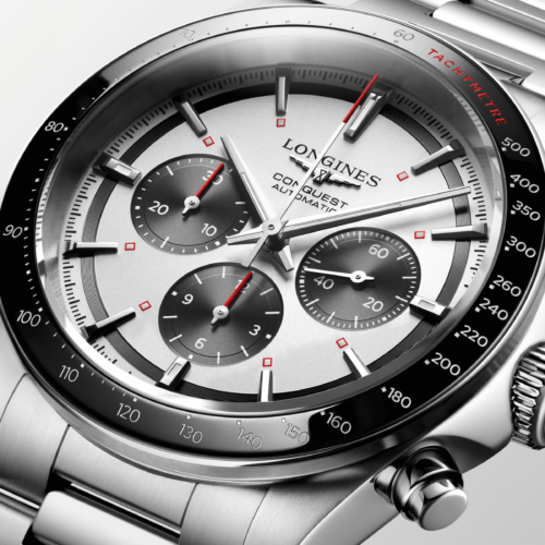 Longines conquest chronographe L3.835.4.72.6 horlogerie lionel meylan vevey lausanne