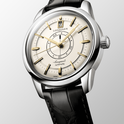 Longines heritage conquest central power reserve L1.648.4.78.2 hologerie lionel meylan vevey lausanne montreux