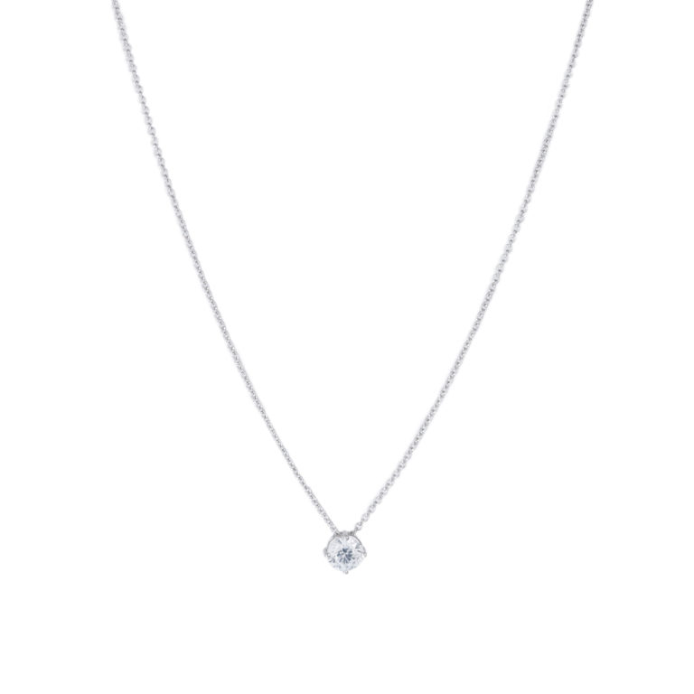Lionel Meylan Créations - White gold collar set with a brilliant-cut diamond – total 0.75ct