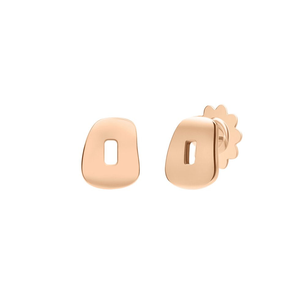 Rose gold puzzle earrings