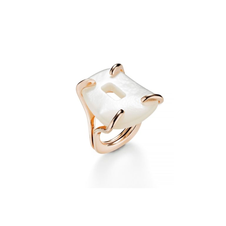 Mattioli - Puzzle medium ring in pink gold 740