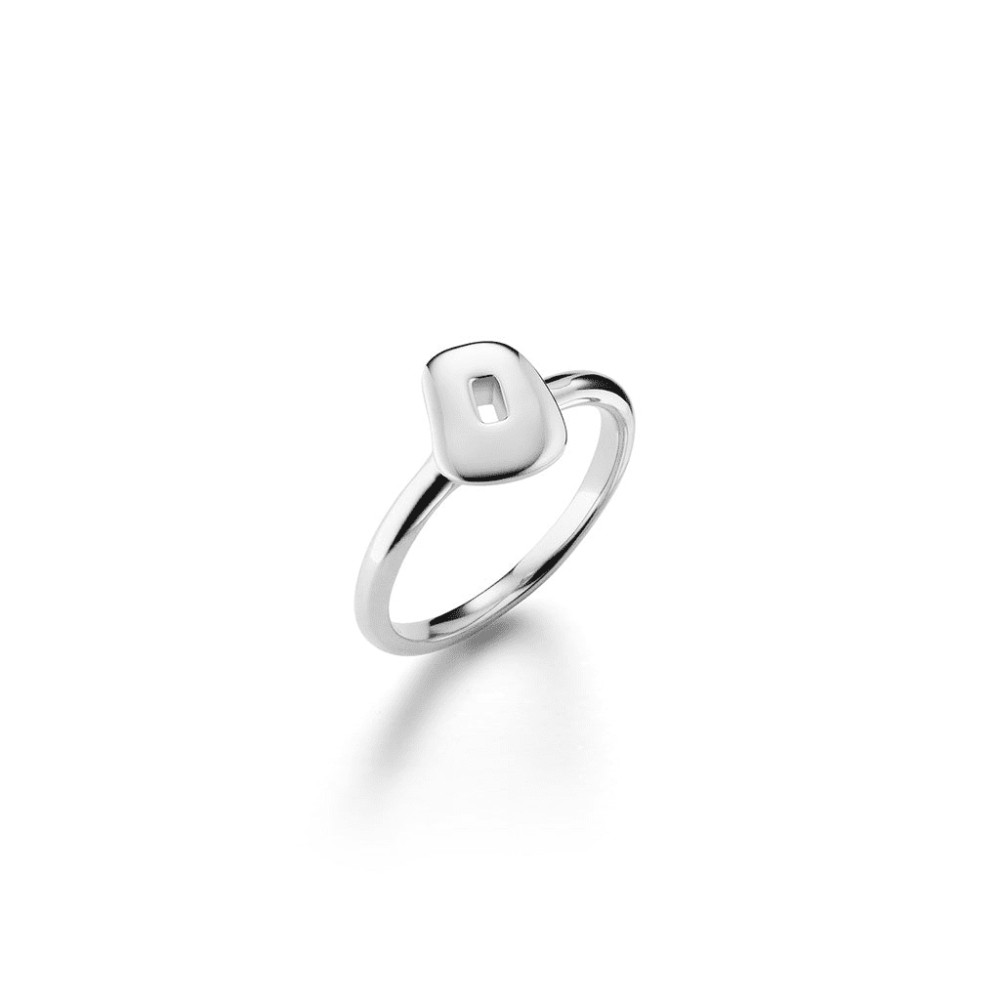 Mini puzzle ring in white gold 750