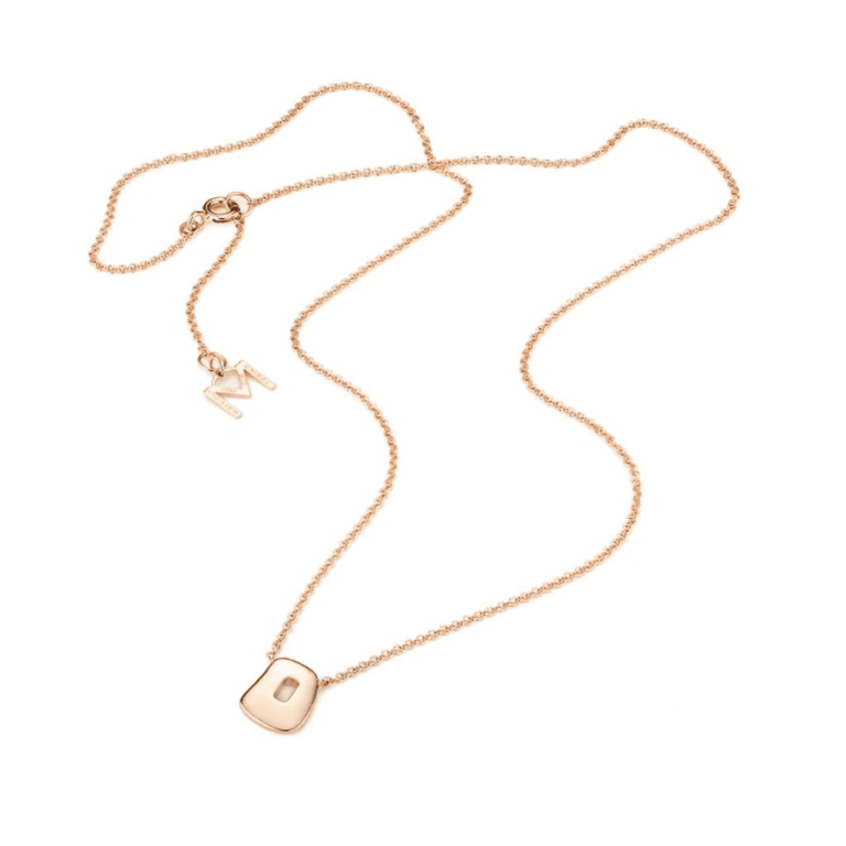 Mattioli - Mini puzzle necklace in pink gold 750