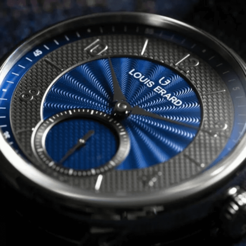 Louis Erard Excellence Petite Seconde Guilloché Anthracite Blue 34248AA21.BVA150 horlogerie lionel meylan vevey lausanne montreux