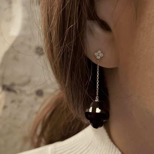 Morganne Bello 1018Y115D Boucles oreilles pendantes onyx joaillerie lionel meylan vevey lausanne montreux