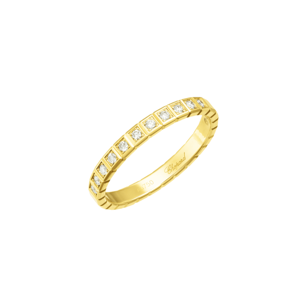 Bague Ice Cube – en or jaune et diamants