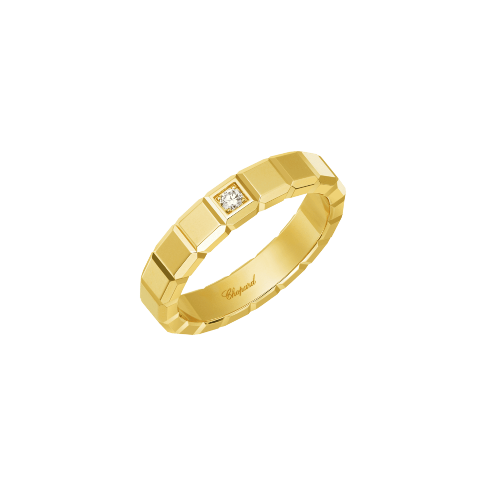 Bague Ice Cube – en or jaune et diamant