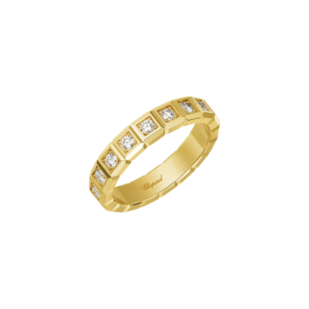 Bague Ice Cube – en or jaune et diamants