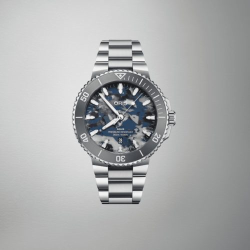 Oris Aquis date upcycle 01 733 7789 4150-07 8 23 04PEB horlogerie lionel meylan vevey lausanne montreux