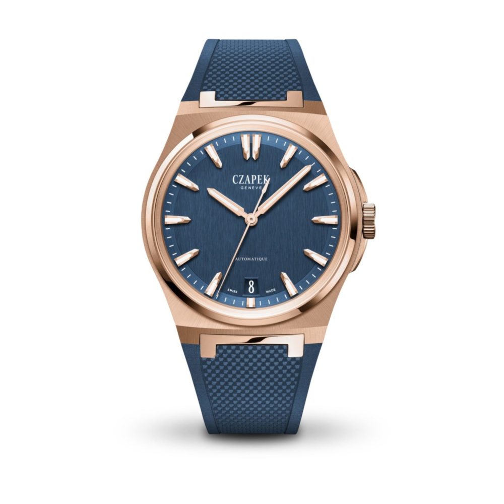 ANTARCTIQUE MOUNT EREBUS DEEP BLUE ROSE GOLD AND RUBBER – 40.5mm