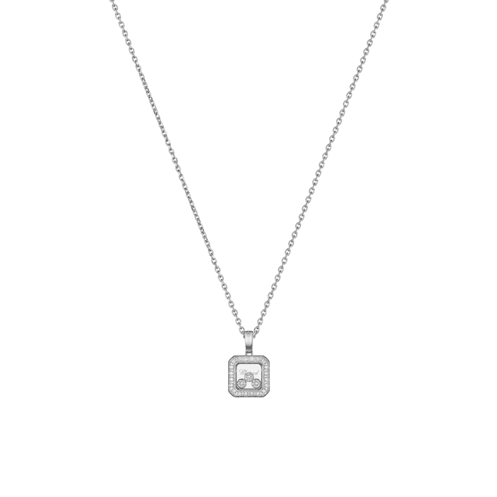 Happy Diamonds Icons pendentif en or blanc et diamants