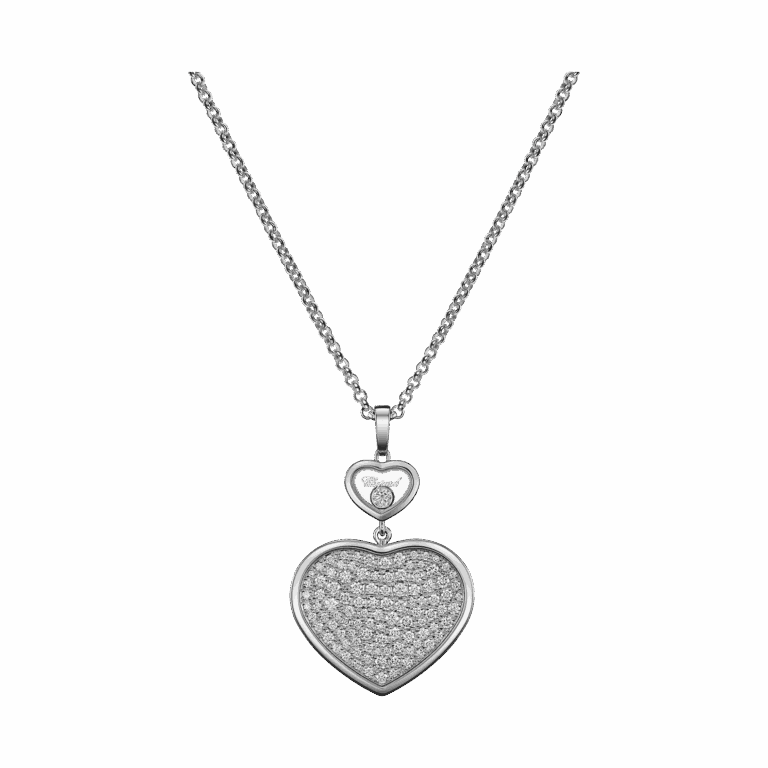Chopard - Happy Hearts pendant in white gold and diamonds
