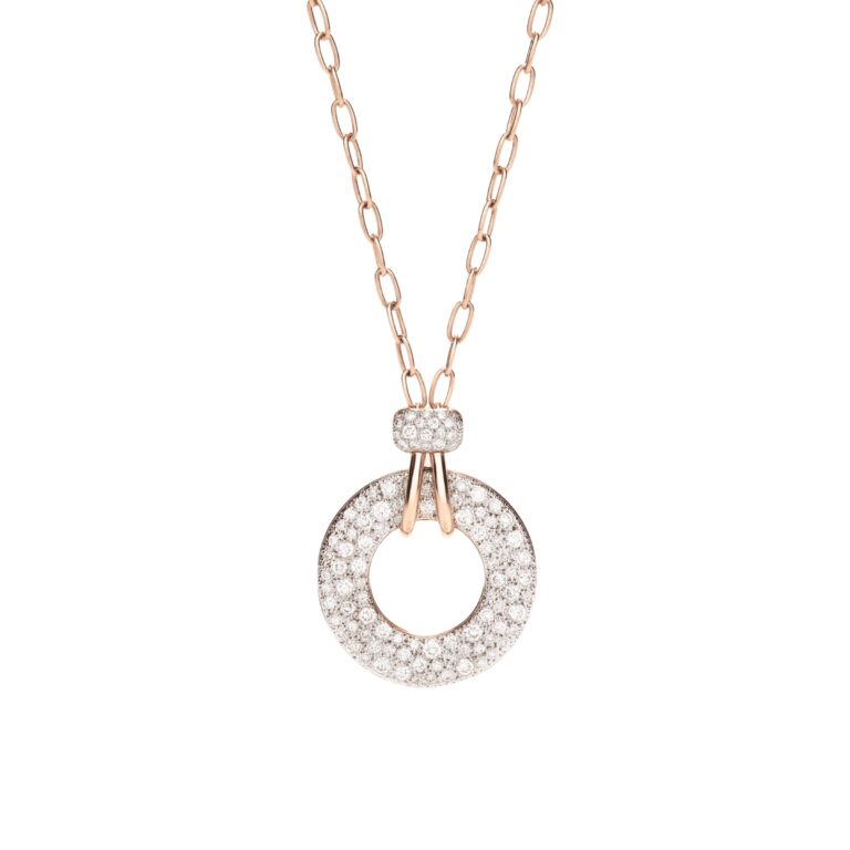 Pomellato - Collier Iconica avec pendentif en or rose et diamants