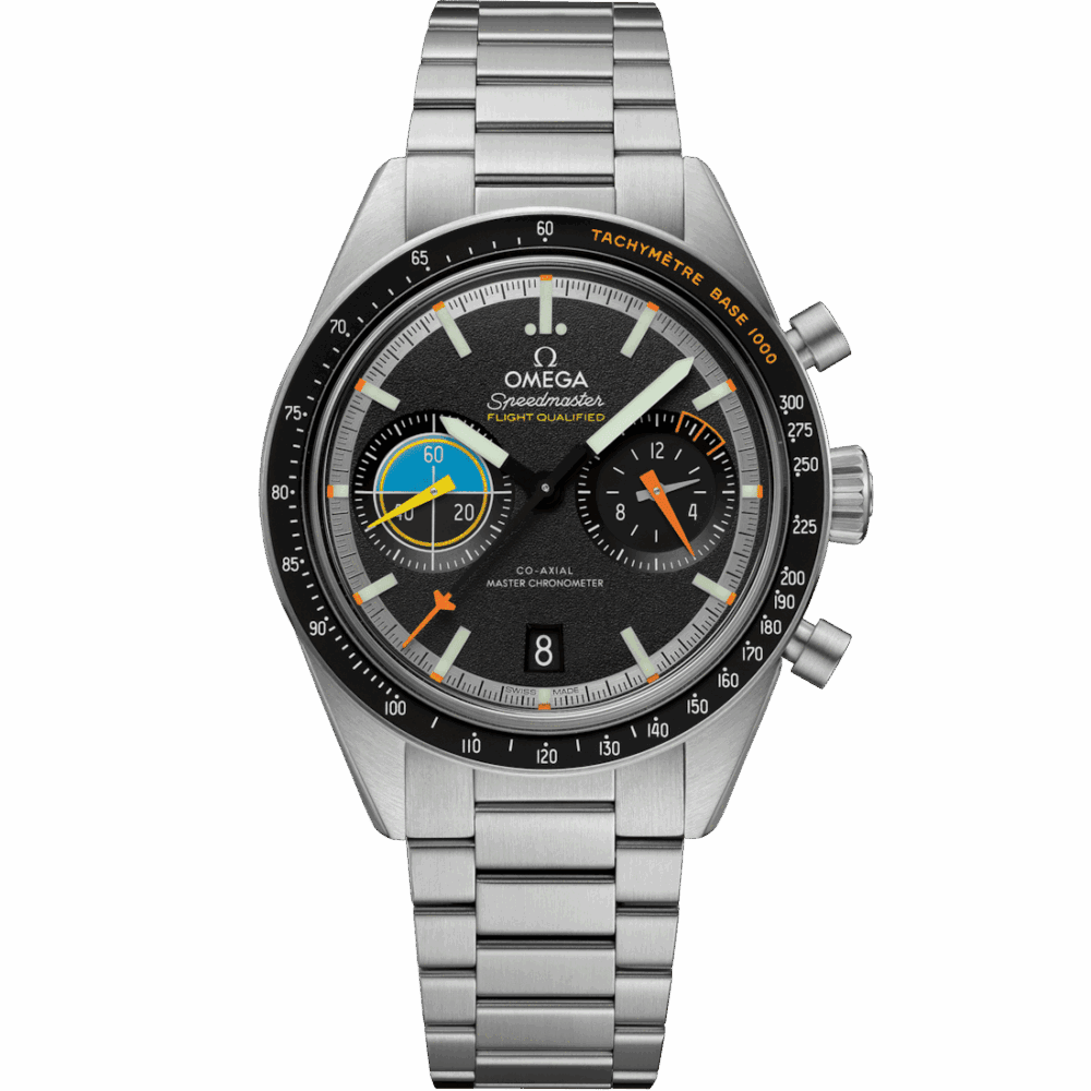 Speedmaster Pilot 40,85 mm, acier sur acier