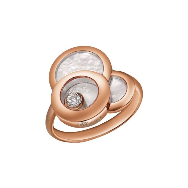 Chopard - Bague Happy Diamonds en or rose